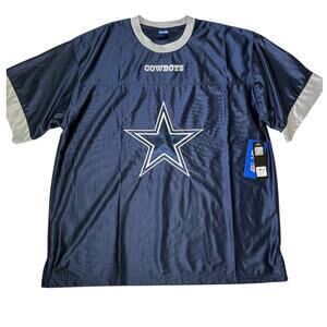 Dallas Cowboys Jersey Shirt Men’s XXL Blue Silver NFL Team Apparel NWT Mesh Logo